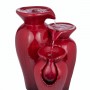 3-TIER RUSTIC RED CERAMIC-LOOK JARS FOUNTAIN