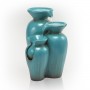 3-TIER RUSTIC TURQUOISE CERAMIC-LOOK JARS FOUNTAIN 