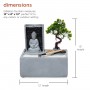 13" BUDDHA BONSAI GARDEN TABLETOP FOUNTAIN WITH LED LIGHT | GARDEN AND POND DEPOT 