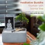 13" BUDDHA BONSAI GARDEN TABLETOP FOUNTAIN WITH LED LIGHT | GARDEN AND POND DEPOT 