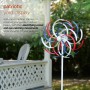 SOLAR 68" PATRIOTIC DUAL KINETIC WINDMILL STAKE