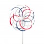 SOLAR 68" PATRIOTIC DUAL KINETIC WINDMILL STAKE