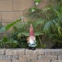 15" Red Hat Gnome Garden Statue with Birdhouse on Hand