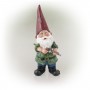 Alpine Corporation GDS124 Alpine Hunting Green Shirt Garden Gnome Outdoor Statue, Multicolor