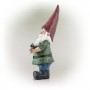 Alpine Corporation GDS124 Alpine Hunting Green Shirt Garden Gnome Outdoor Statue, Multicolor