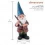 Alpine Corporation 12" Tall Outdoor Hunting Garden Gnome with Red Shirt Yard Statue, Multicolor