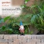 Alpine Corporation 12" Tall Outdoor Hunting Garden Gnome with Red Shirt Yard Statue, Multicolor