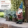 Alpine Corporation 12" Tall Outdoor Hunting Garden Gnome with Red Shirt Yard Statue, Multicolor