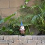 Alpine Corporation 12" Tall Outdoor Hunting Garden Gnome with Red Shirt Yard Statue, Multicolor