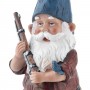 Alpine Corporation 12" Tall Outdoor Hunting Garden Gnome with Red Shirt Yard Statue, Multicolor
