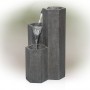 25" Three Tiering Hexagonal Columns Fountain with LED Light