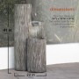 41" Three Tiering Round Columns Fountain with LED Light