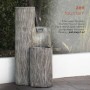 41" Three Tiering Round Columns Fountain with LED Light