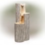 41" Three Tiering Round Columns Fountain with LED Light