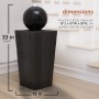 32" TALL BALL ON STAND FOUNTAIN W/ LED LIGHTS