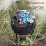 10" MOSAIC GAZING BALL - PURPLE