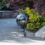 10" Solar Purple Mosaic Gazing Globe with Metal Stand