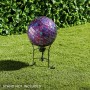 10" Mosaic Glass Gazing Globe Shinning Purple