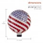 10" MOSAIC GLASS GAZING GLOBE AMERICAN FLAG
