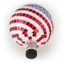 10" MOSAIC GLASS GAZING GLOBE AMERICAN FLAG
