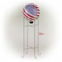 10" MOSAIC GLASS GAZING GLOBE AMERICAN FLAG