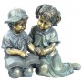 BOY AND GIRL READING TOGETHER STATUE