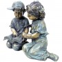 Boy and Girl Reading Together Statue