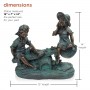 14" Tall Girl and Boy Playing on Teeter Totter Statue