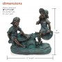 14" TALL GIRL AND BOY PLAYING ON TEETER TOTTER STATUE 