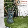 16" Tall Girl and Boy Reading Together Statue