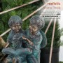 16" Tall Girl and Boy Reading Together Statue