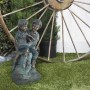 16" Tall Girl and Boy Reading Together Statue