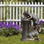 27" TALL BOY AND GIRL DRINKING WATER FOUNTAIN WITH LED LIGHT 