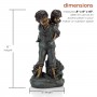 16" BOY GIVING PIGGYBACK RIDE STATUARY 