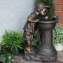 27" BOY DRINKING WATER OUT OF FOUNTAIN WITH LED LIGHT 