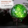 10" GREEN GLASS GLOBE DÉCOR W/ LED LIGHT