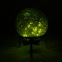10" GREEN GLASS GLOBE DÉCOR W/ LED LIGHT