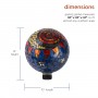 10" MOSAIC SUN AND MOON GAZING GLOBE 