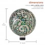 10" LEAFY MOSAIC GAZING GLOBE 