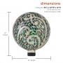 10" LEAFY MOSAIC GAZING GLOBE 