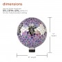 10" MOSAIC GLASS PURPLE GLOBE 