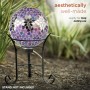 10" MOSAIC GLASS PURPLE GLOBE 