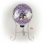 10" MOSAIC GLASS PURPLE GLOBE 