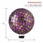 10" PURPLE AND GOLD MOSAIC GAZING GLOBE 