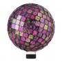 10" PURPLE AND GOLD MOSAIC GAZING GLOBE 