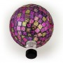 10" PURPLE AND GOLD MOSAIC GAZING GLOBE 