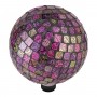 10" PURPLE AND GOLD MOSAIC GAZING GLOBE 