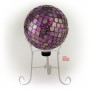 10" PURPLE AND GOLD MOSAIC GAZING GLOBE 