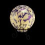 8" BLUE AND WHITE GAZING GLOBE WITH LED LIGHTS 