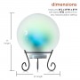 8" COLOR CHANGING GAZING GLOBE WITH LED LIGHTS